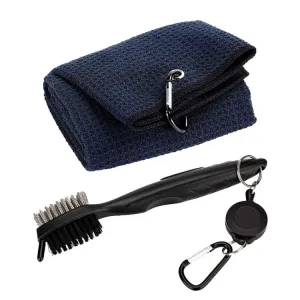 Hook Towel   Club Cleaning Brush Golf Cleaning Set(Black)