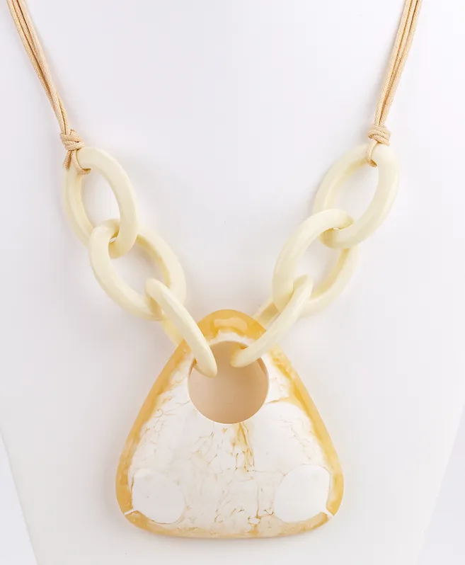 Horn Pendant Long Necklace