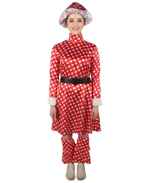 HPO Adult Women's Anime Hero Red Costume I Perfect for Halloween I Flame-retardant Synthetic Fabric