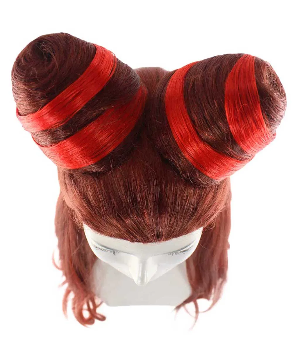 HPO Poison Wig , Red Cosplay Wig , Premium Breathable Capless Cap