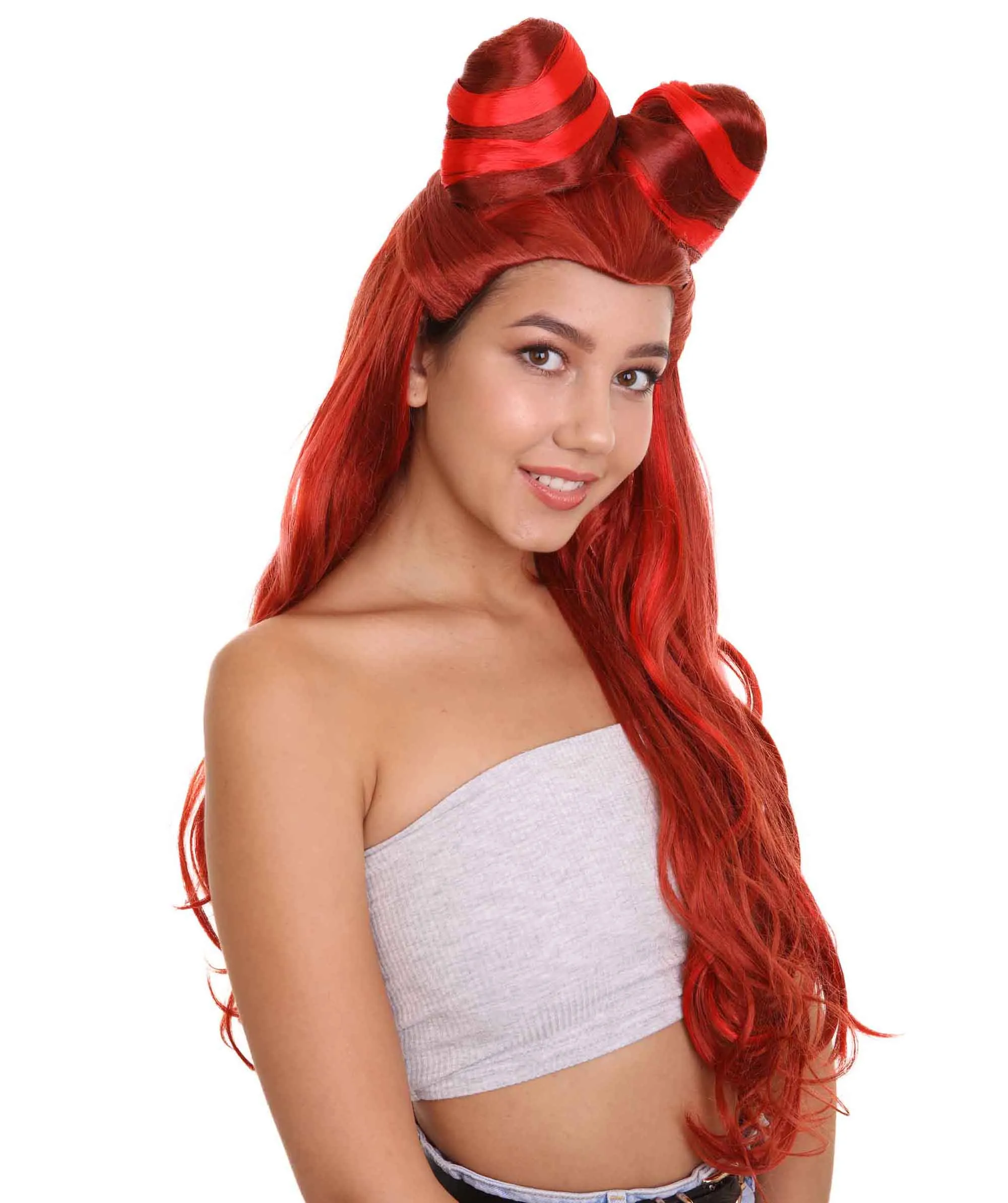 HPO Poison Wig , Red Cosplay Wig , Premium Breathable Capless Cap