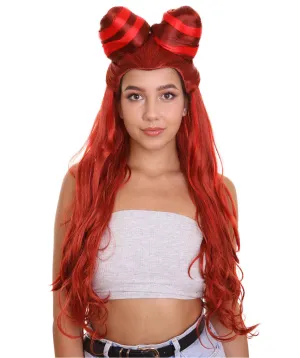 HPO Poison Wig , Red Cosplay Wig , Premium Breathable Capless Cap