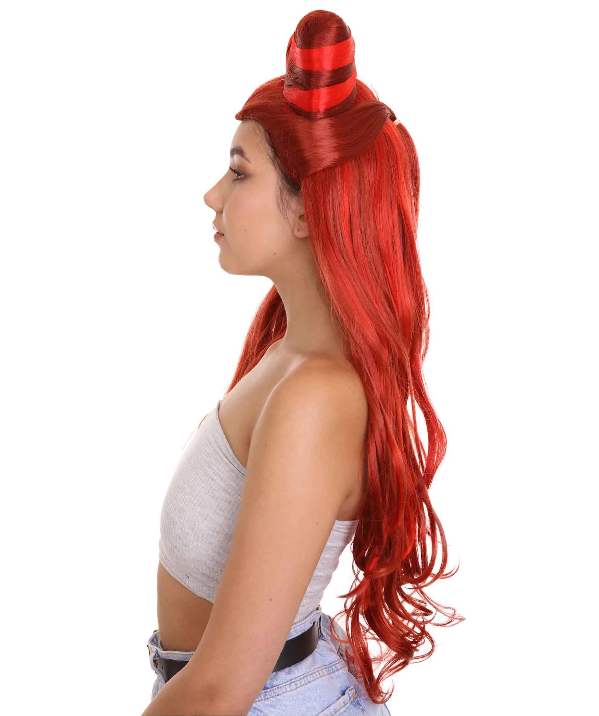 HPO Poison Wig , Red Cosplay Wig , Premium Breathable Capless Cap