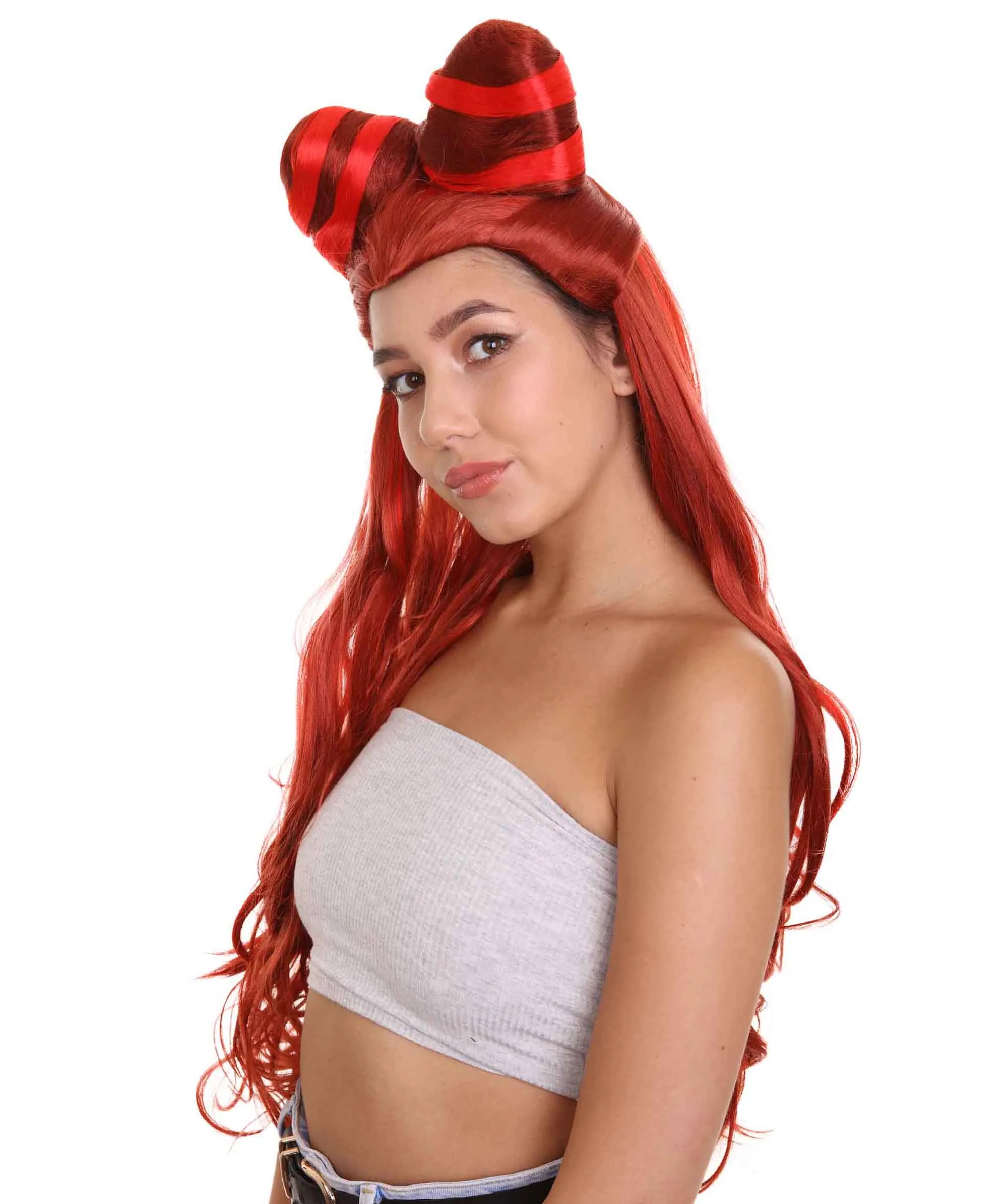 HPO Poison Wig , Red Cosplay Wig , Premium Breathable Capless Cap