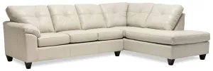 Irene 2-Piece Leath-Aire Right-Facing Sectional - Beige