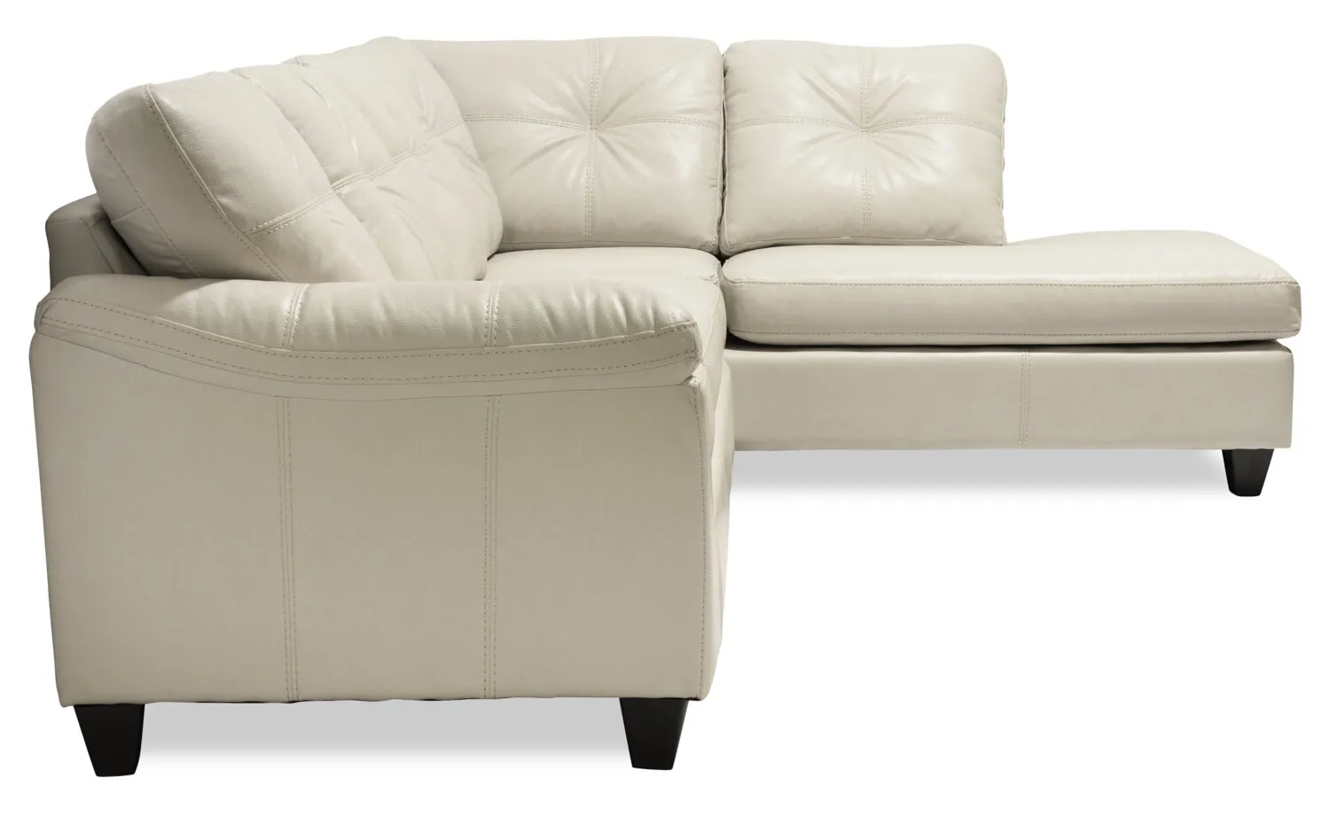 Irene 2-Piece Leath-Aire Right-Facing Sectional - Beige