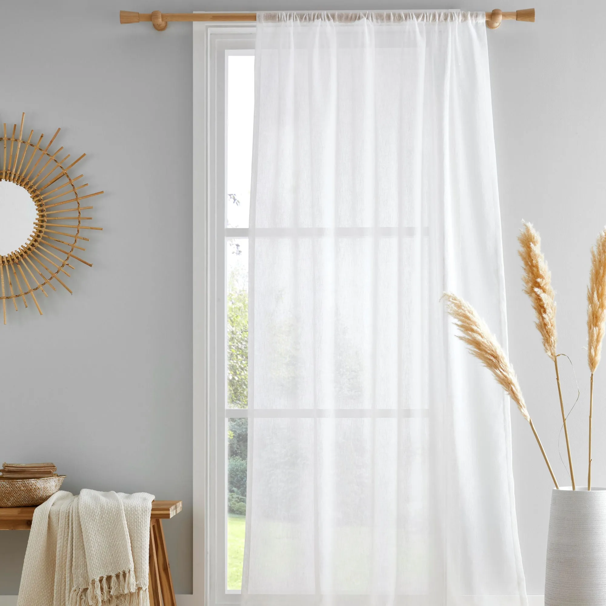 Kayla Voile Panel by Drift Home in White