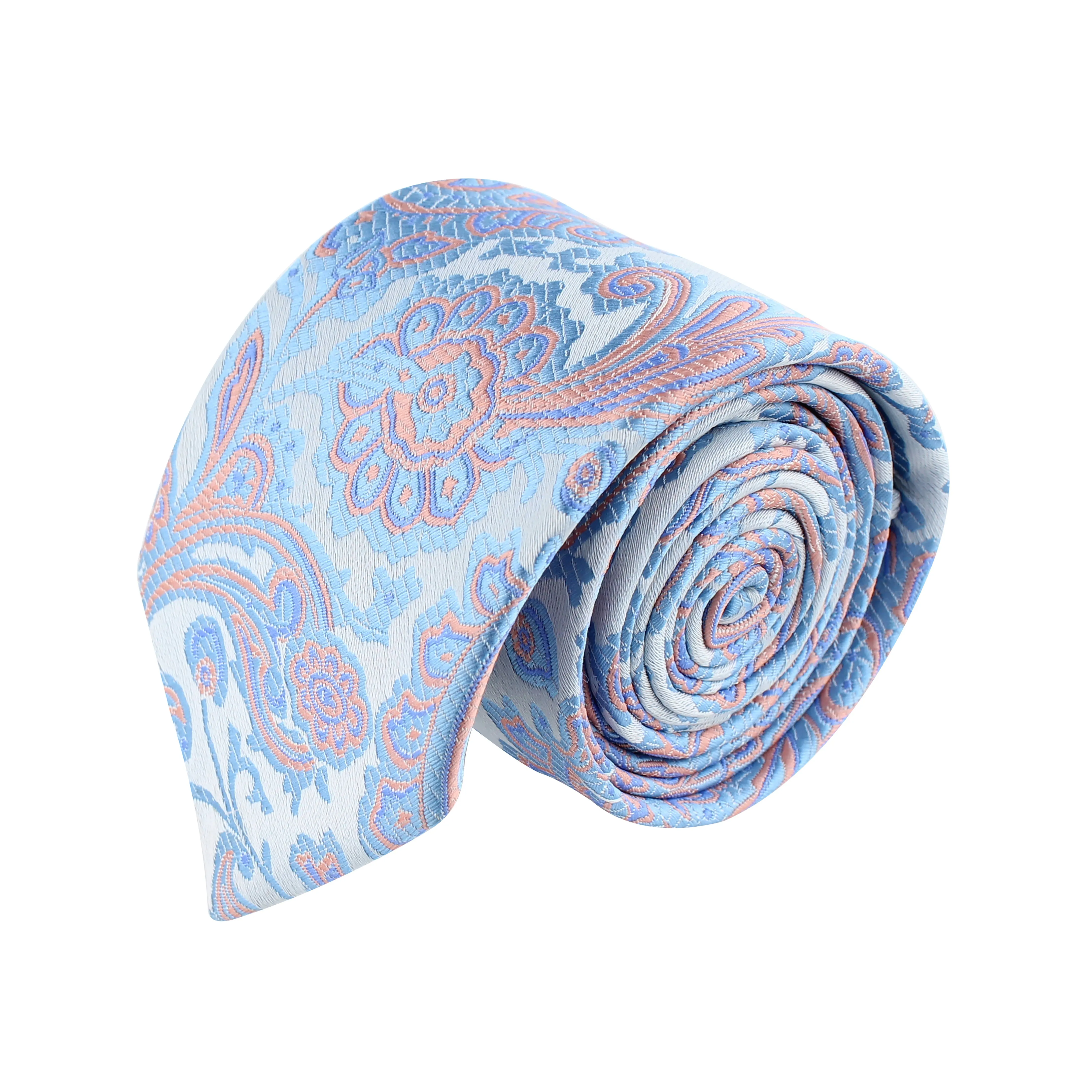 Kovove Elegant Blue Floral Neck Tie For Men