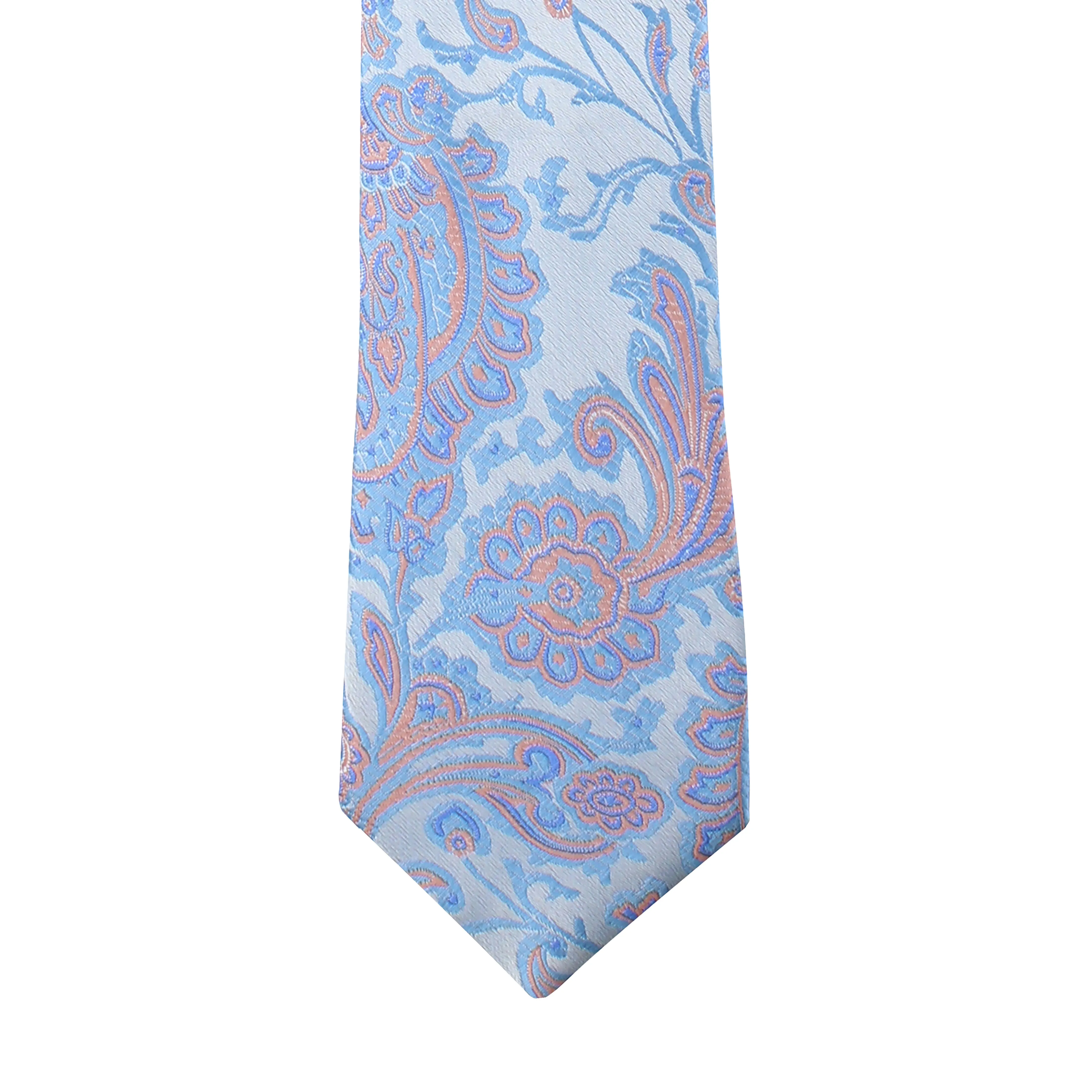 Kovove Elegant Blue Floral Neck Tie For Men