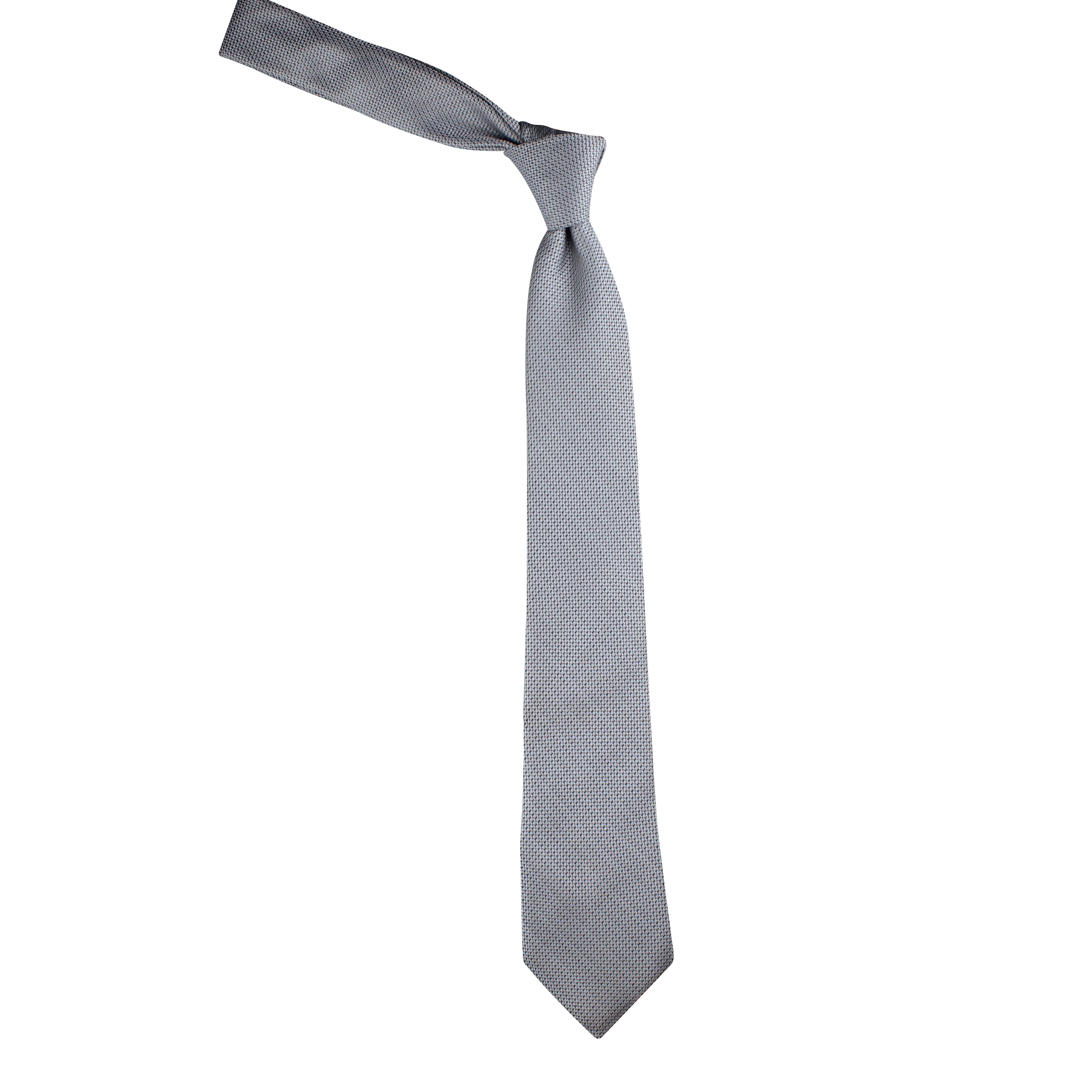 Kovove Grey Polka Dot Necktie and Pocket Square Gift Box