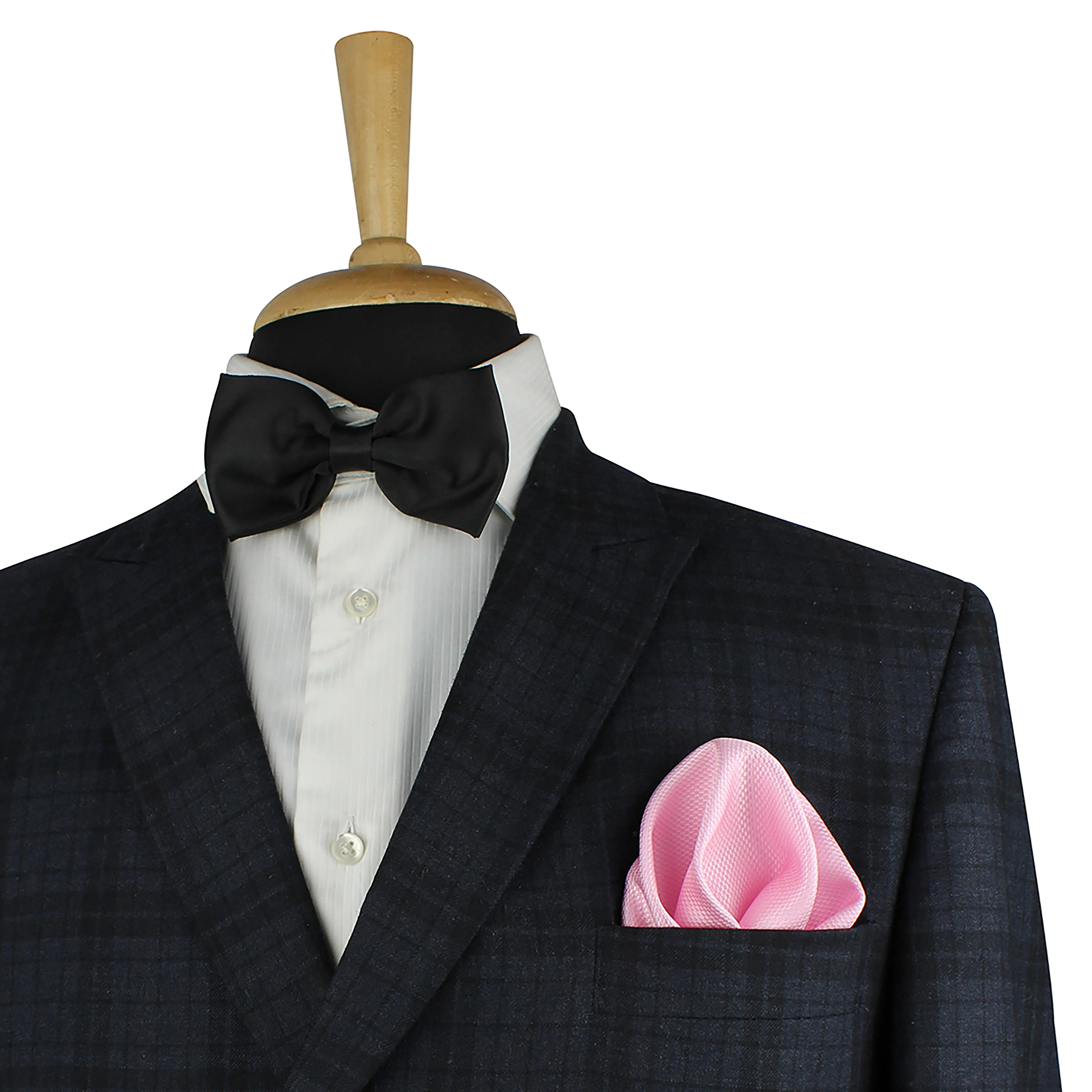 Kovove Pink Checkered Necktie and Pocket Square Gift Box