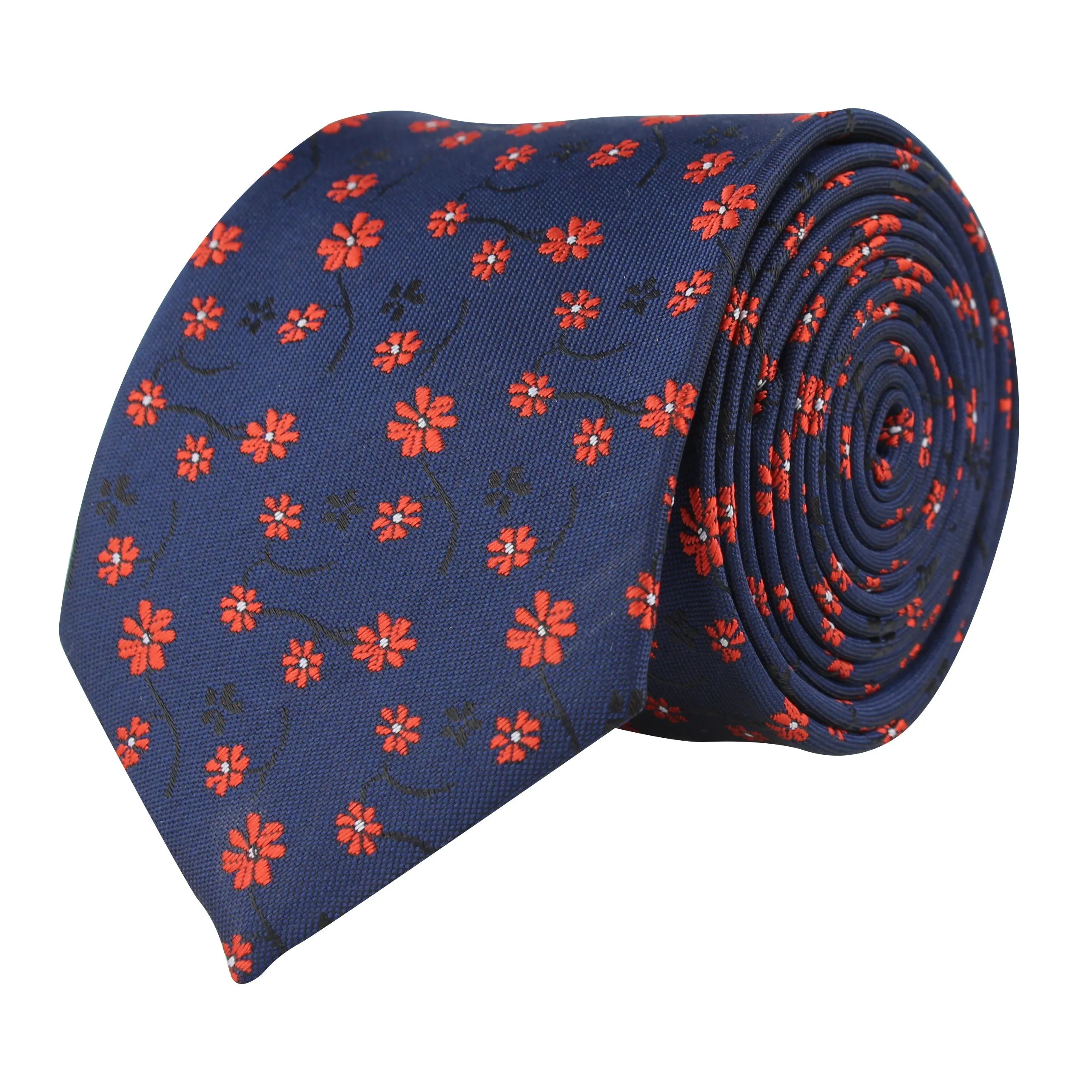 Kovove The Enchanting Floral Blue Necktie For Men