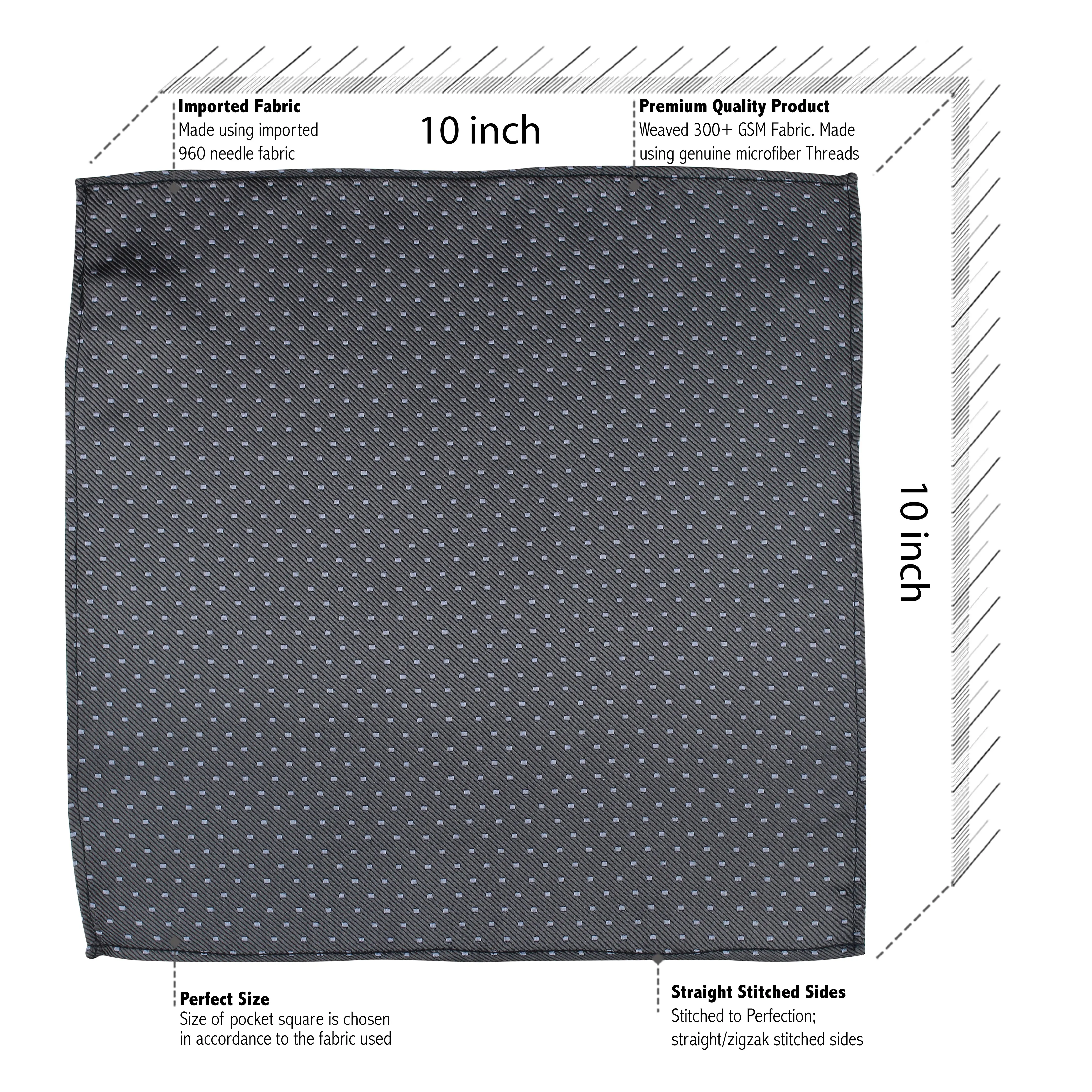 Kovove The Intellect Dash Abstract  Black Necktie and Pocket Square Gift Box