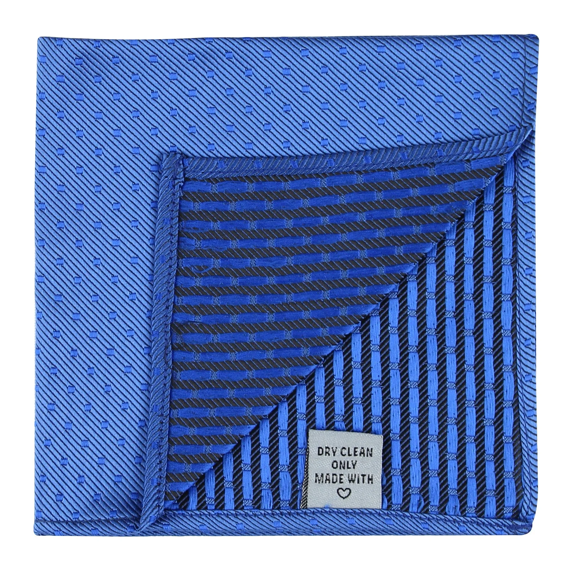 Kovove The Intellect Dash Abstract  Blue Pocket Square For Men