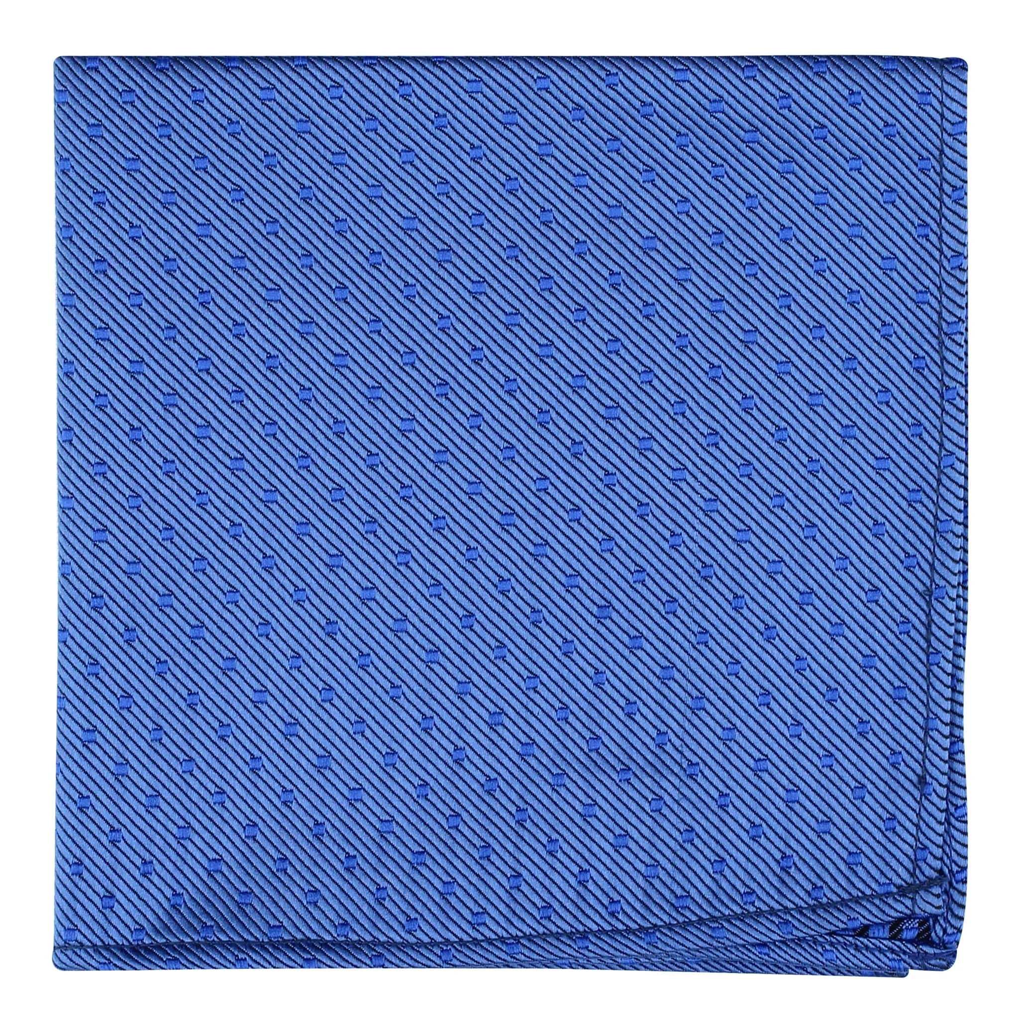 Kovove The Intellect Dash Abstract  Blue Pocket Square For Men