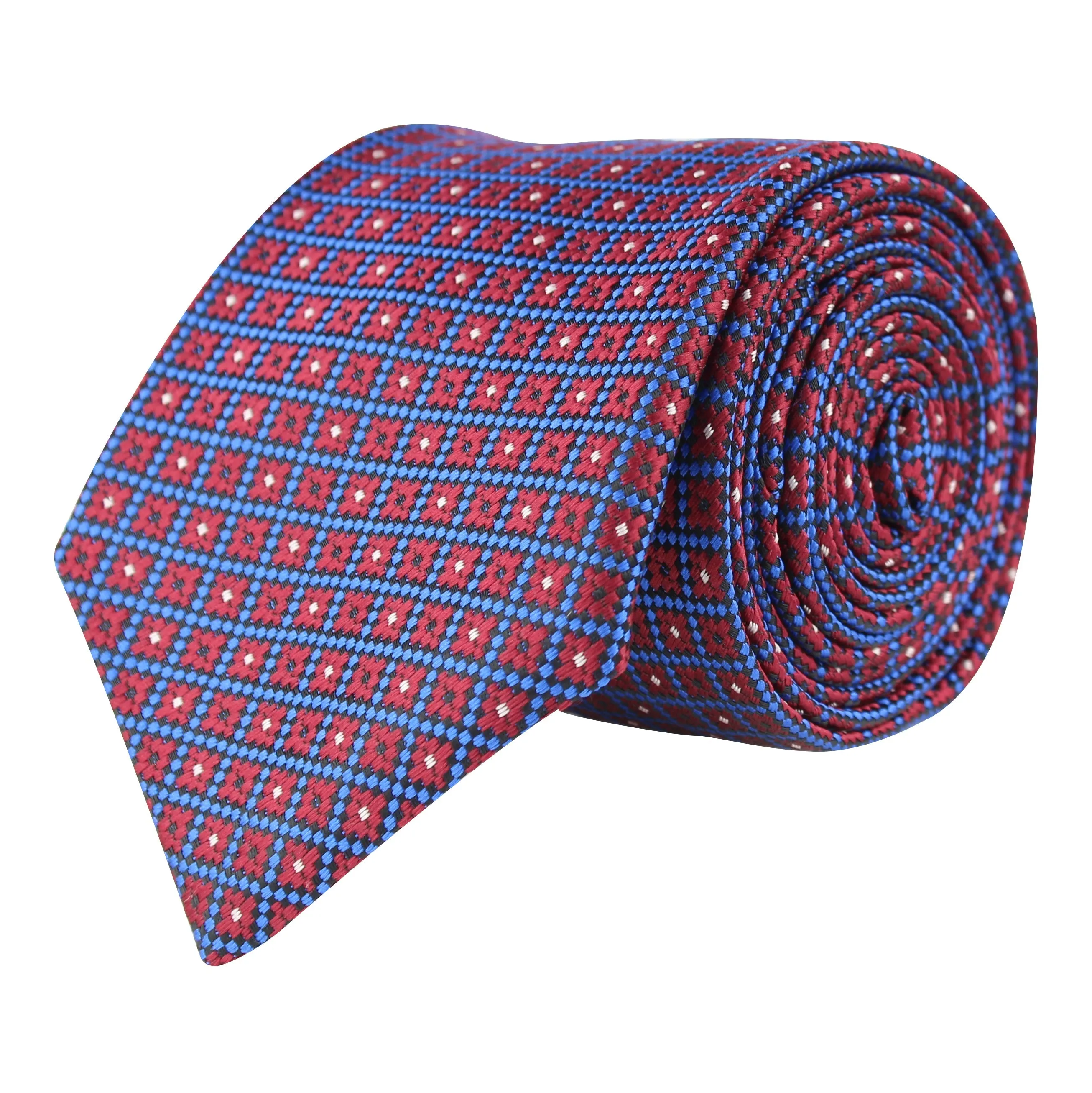 Kovove The Radiant Checkered  Maroon Necktie For Men