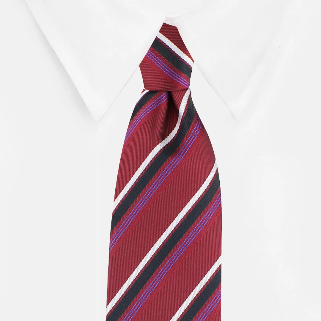 Kovove The Striped Mantra Red Necktie For Men