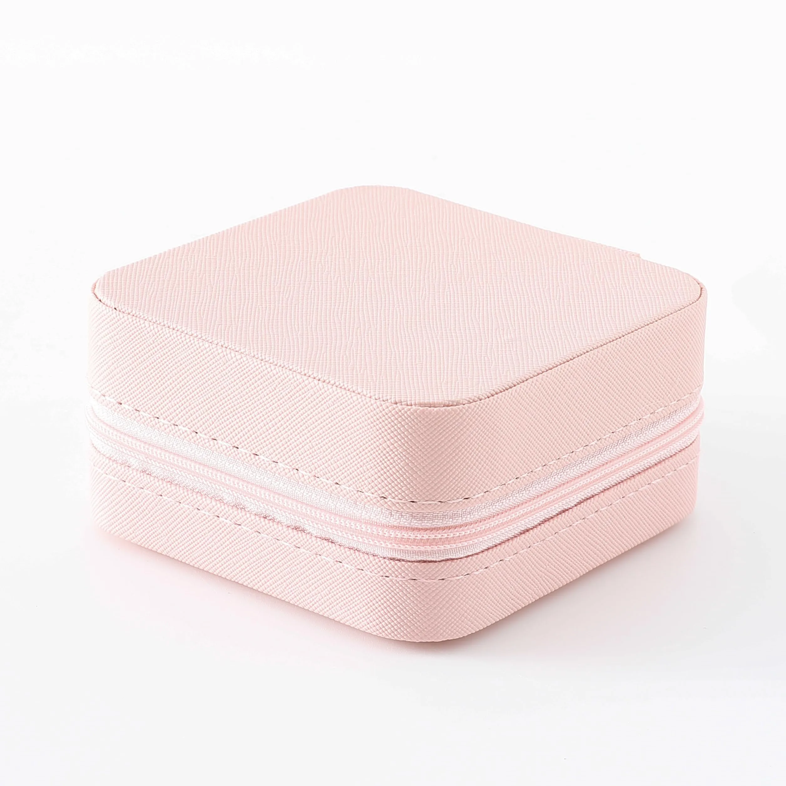 Kuber Industries Pack of 4 Mini Jewelry Box | Travel Jewellery Organizer Storage Box | Portable Case for Rings Earrings | Portable Jewelry Organizer | Proposal Gifts for Women Girl |YXX-024 | Pink