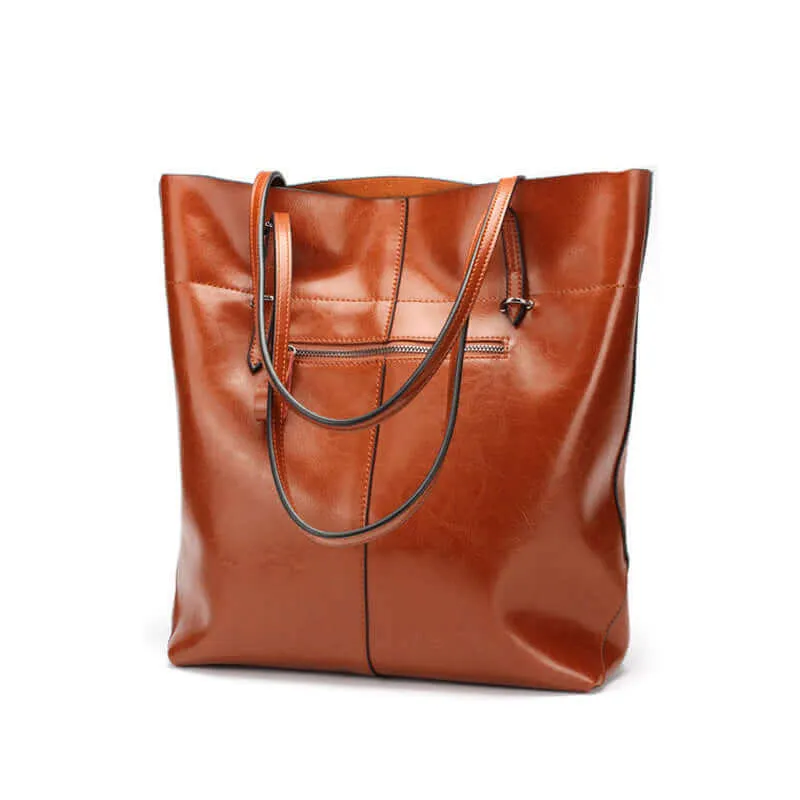 Leather Shoulder Tote Bag - Versatile Women's Bag NZ