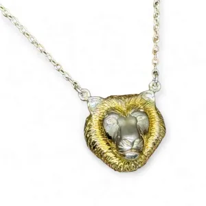 Lion Head Sterling Silver Necklace