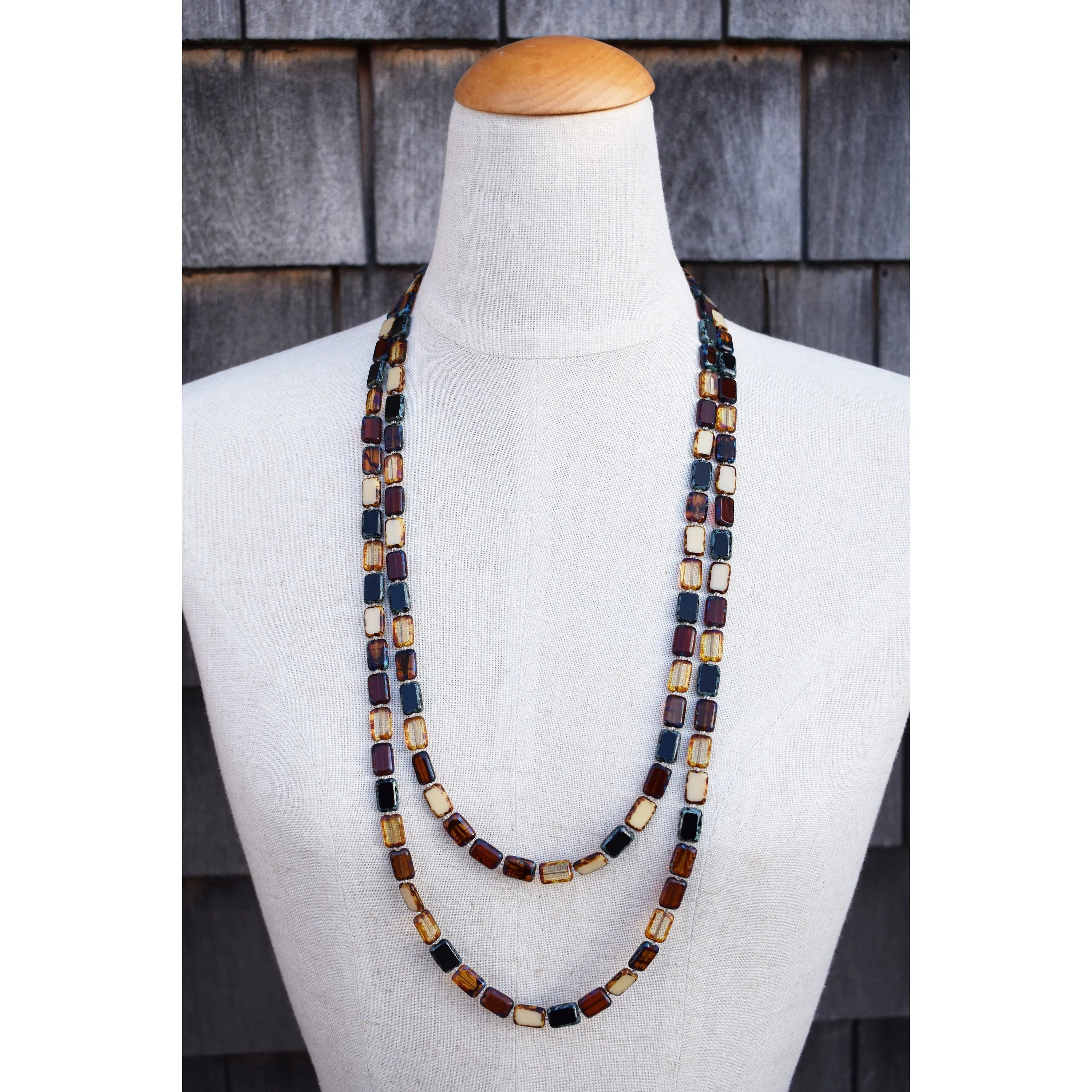 Long Beaded Necklace, 7 Ways to Wear, Trilogy 60"