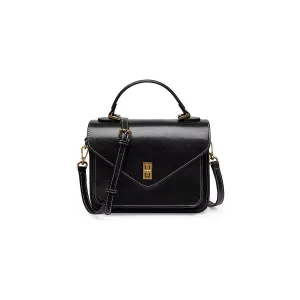 LuxeLeather Chic Hasp Shoulder Bag