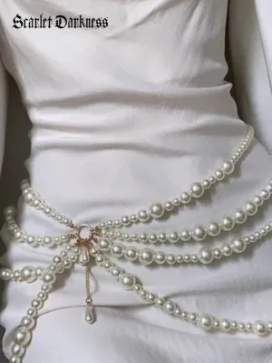 Madam Butterfly's Pearl Waist Chain