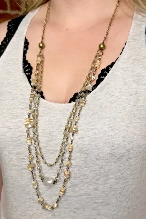 Medina Beige Shell Necklace