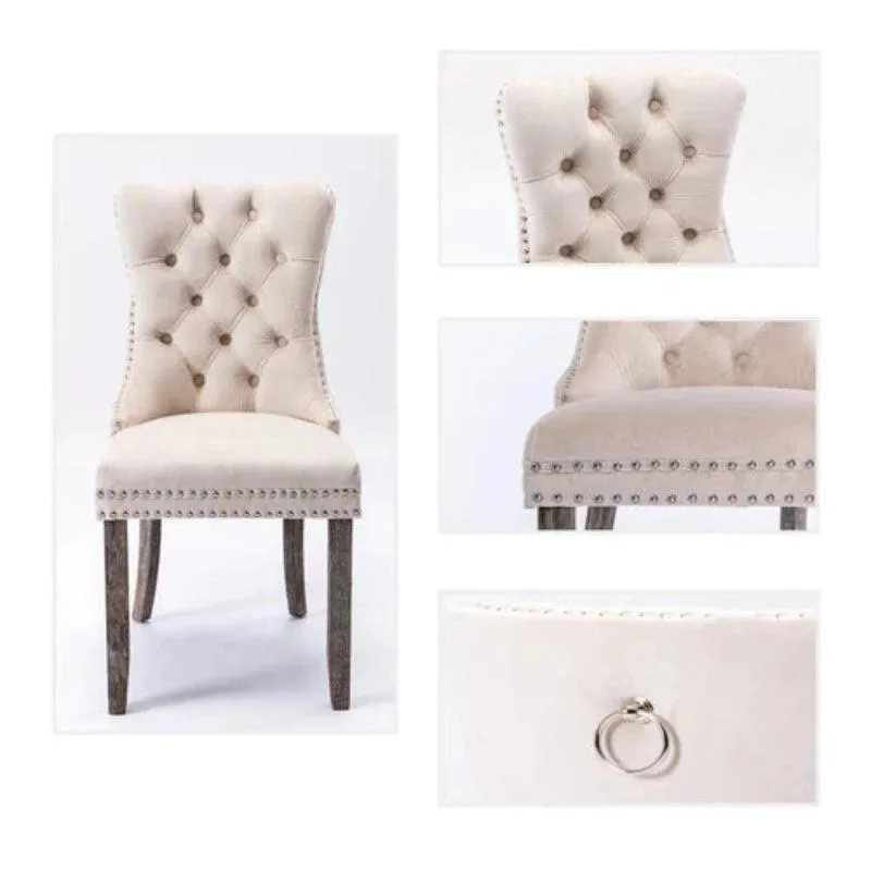 Modern Aymie Tufted Upholstered Chair (Set of 2)