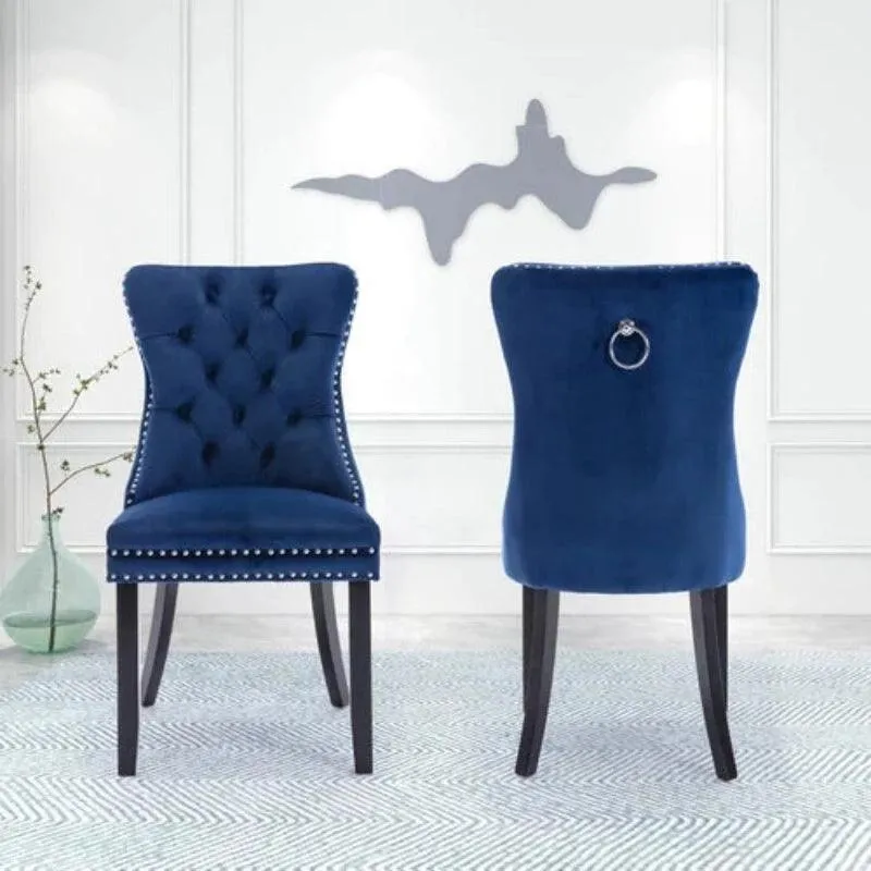 Modern Aymie Tufted Upholstered Chair (Set of 2)