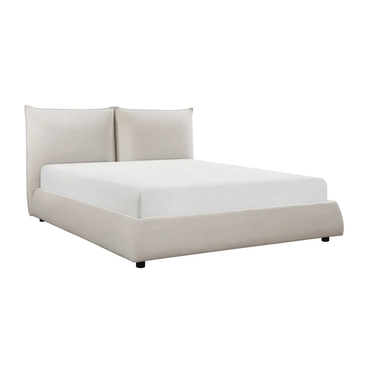 Modern Chenille Upholstered King Size Bed