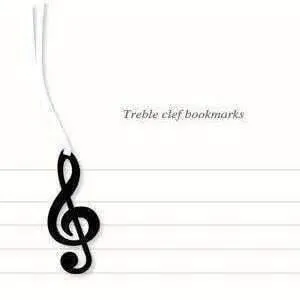 Music Themed Black Music Note Bookmarks