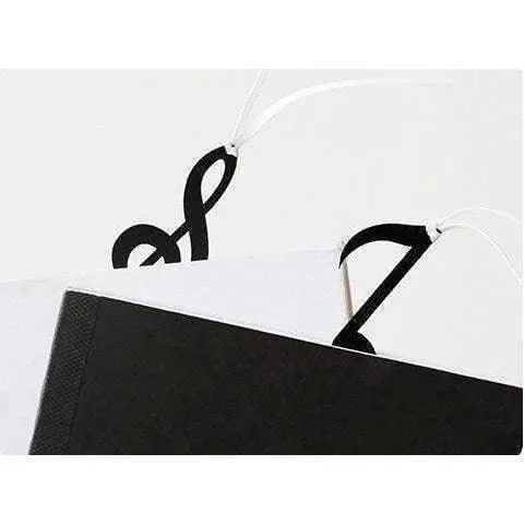 Music Themed Black Music Note Bookmarks