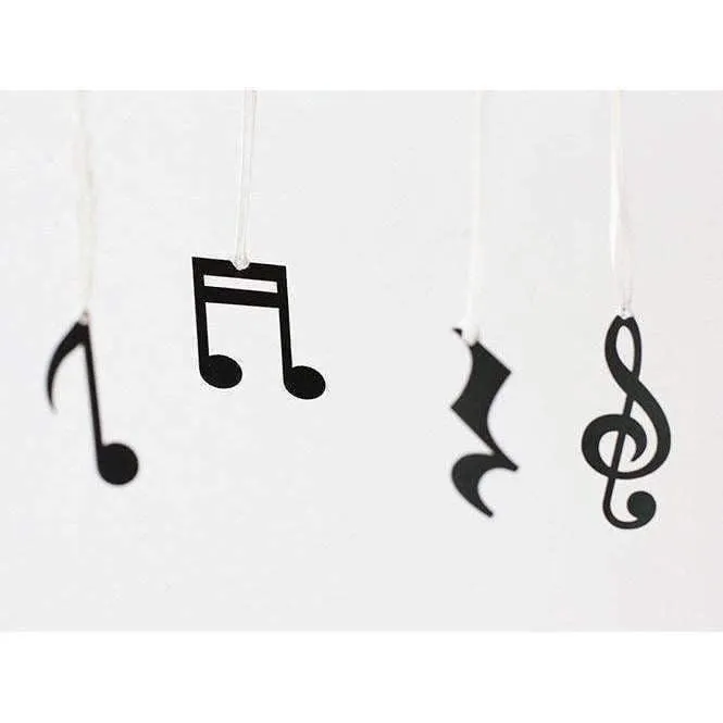 Music Themed Black Music Note Bookmarks