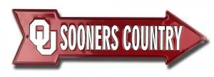 OU Sooner Country Arrow Sign