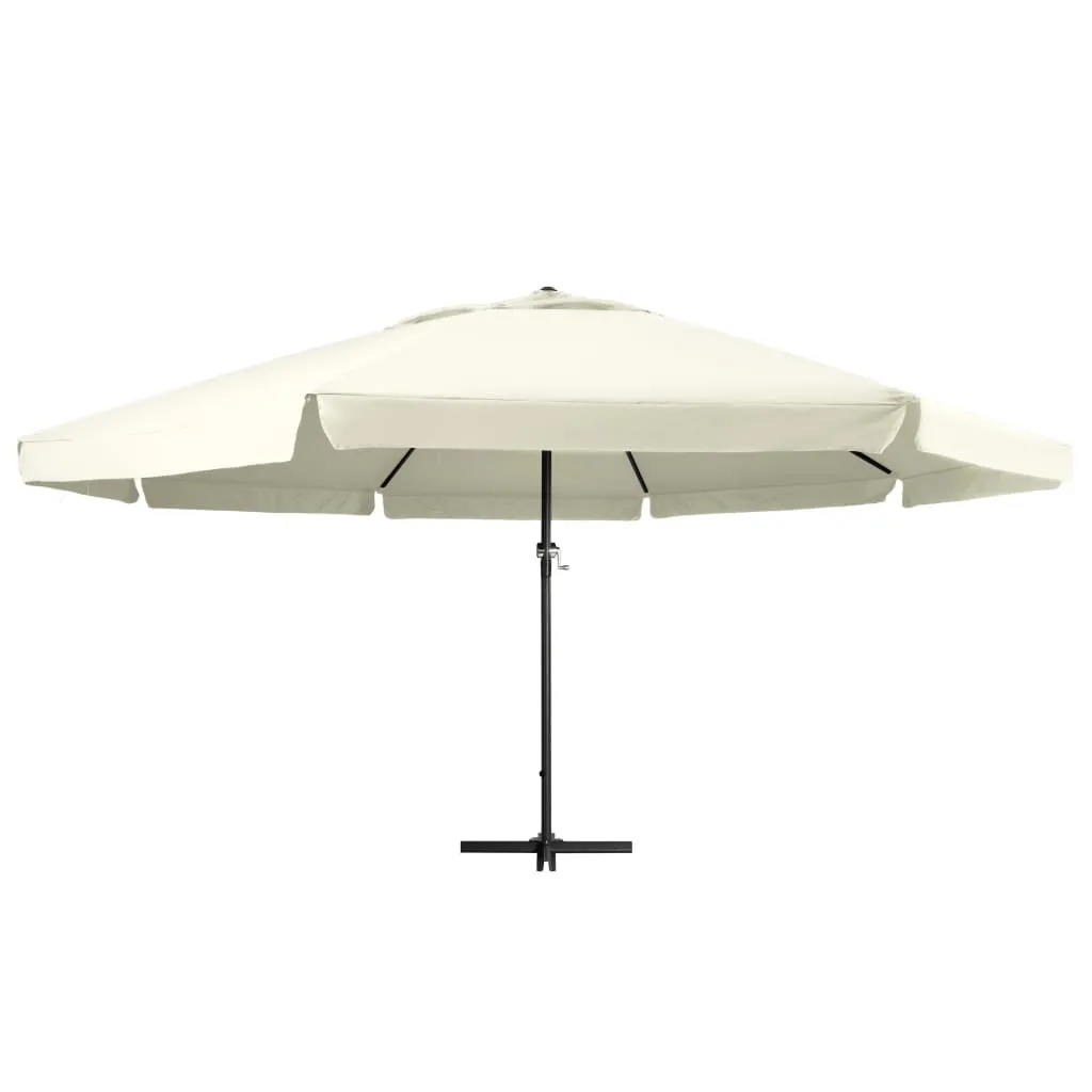 Outdoor Parasol with Aluminium Pole 600 cm Sand White