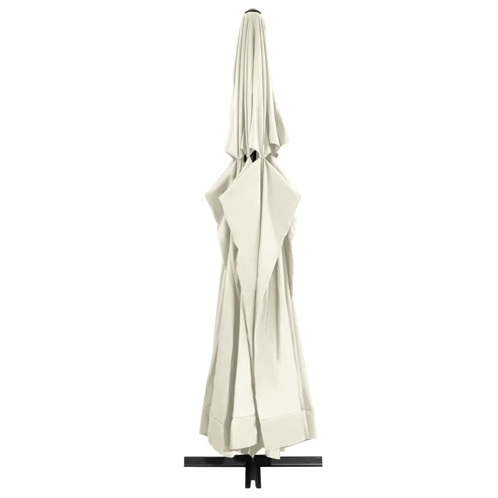 Outdoor Parasol with Aluminium Pole 600 cm Sand White