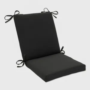 Outdoor/Indoor Fresco Black Squared Corners Chair Cushion