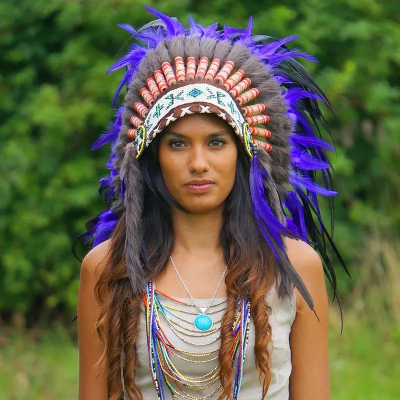 Purple Indian Headdress - 95cm