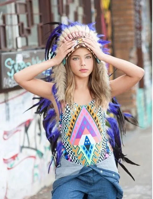 Purple Indian Headdress - 95cm