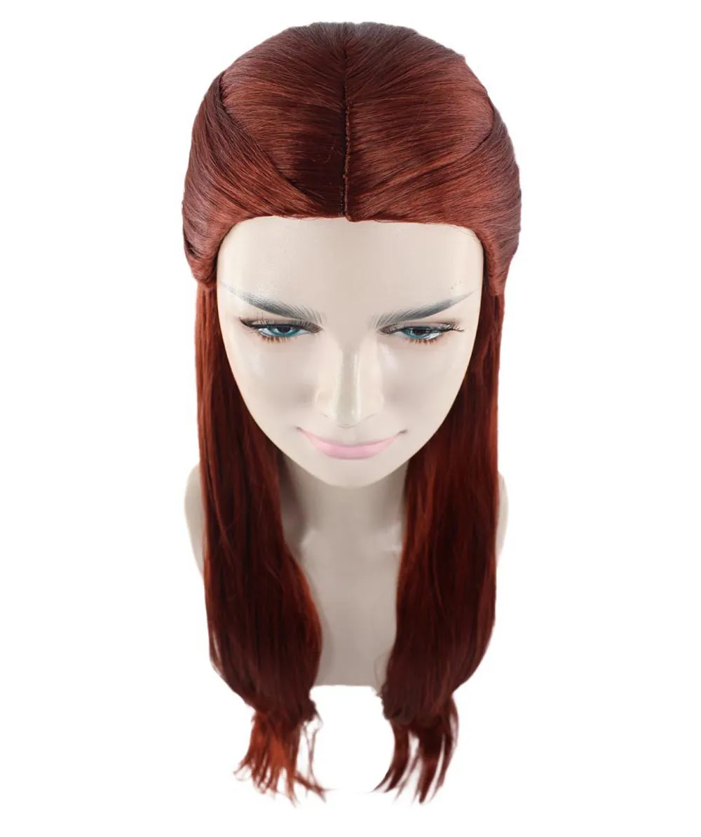 Queeny Womens Wig | Long Brown Fancy Halloween Wig | Premium Breathable Capless Cap