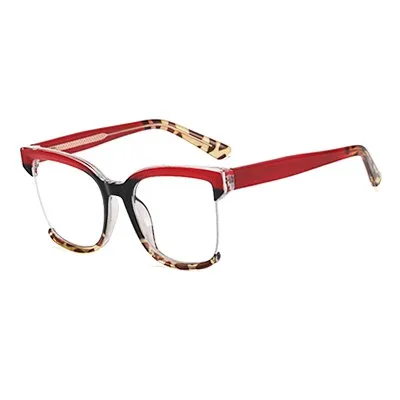 Ralferty Women's  Semi Rim Square Oversized Tr 90 Acetate Eyeglasses