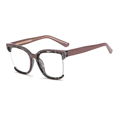 Ralferty Women's  Semi Rim Square Oversized Tr 90 Acetate Eyeglasses