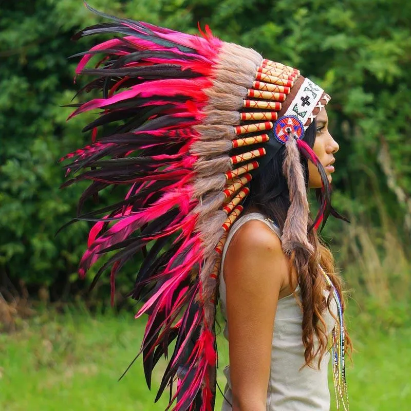 Red Indian Headdress - 95cm