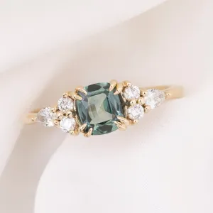 Remi Ring 0.79ct Mint Green Montana Sapphire, 14k Yellow Gold (One of a kind)