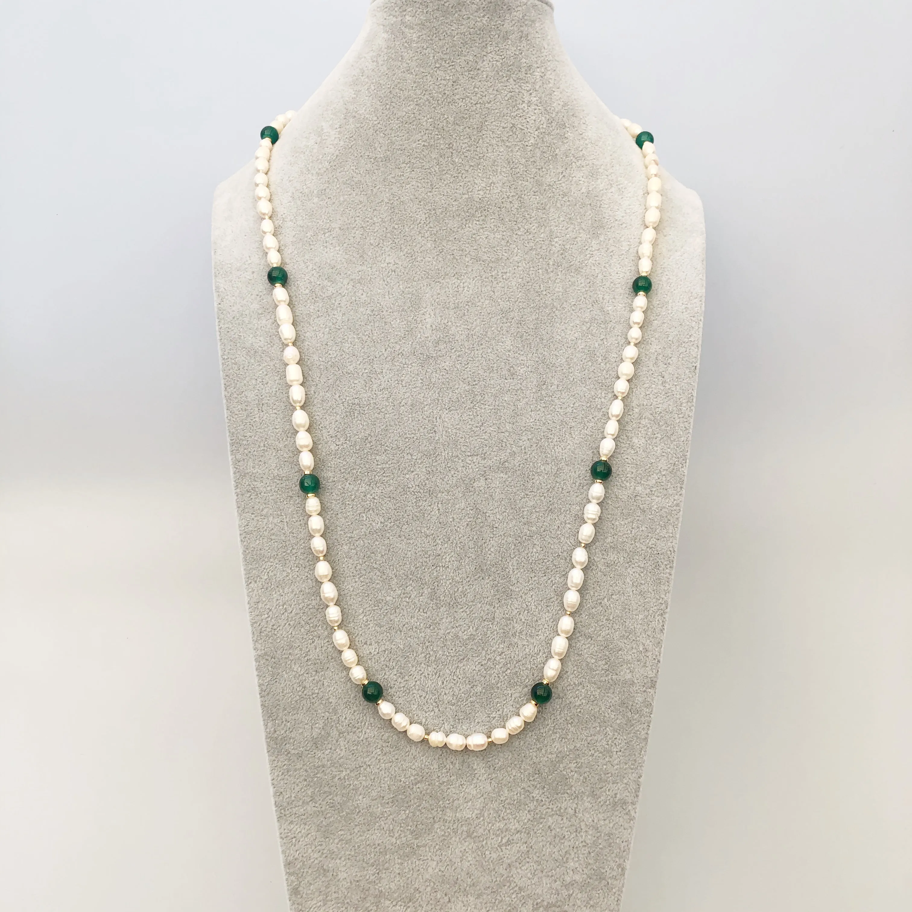 Return to Origin Beaded Pearl Necklace 32 Inch