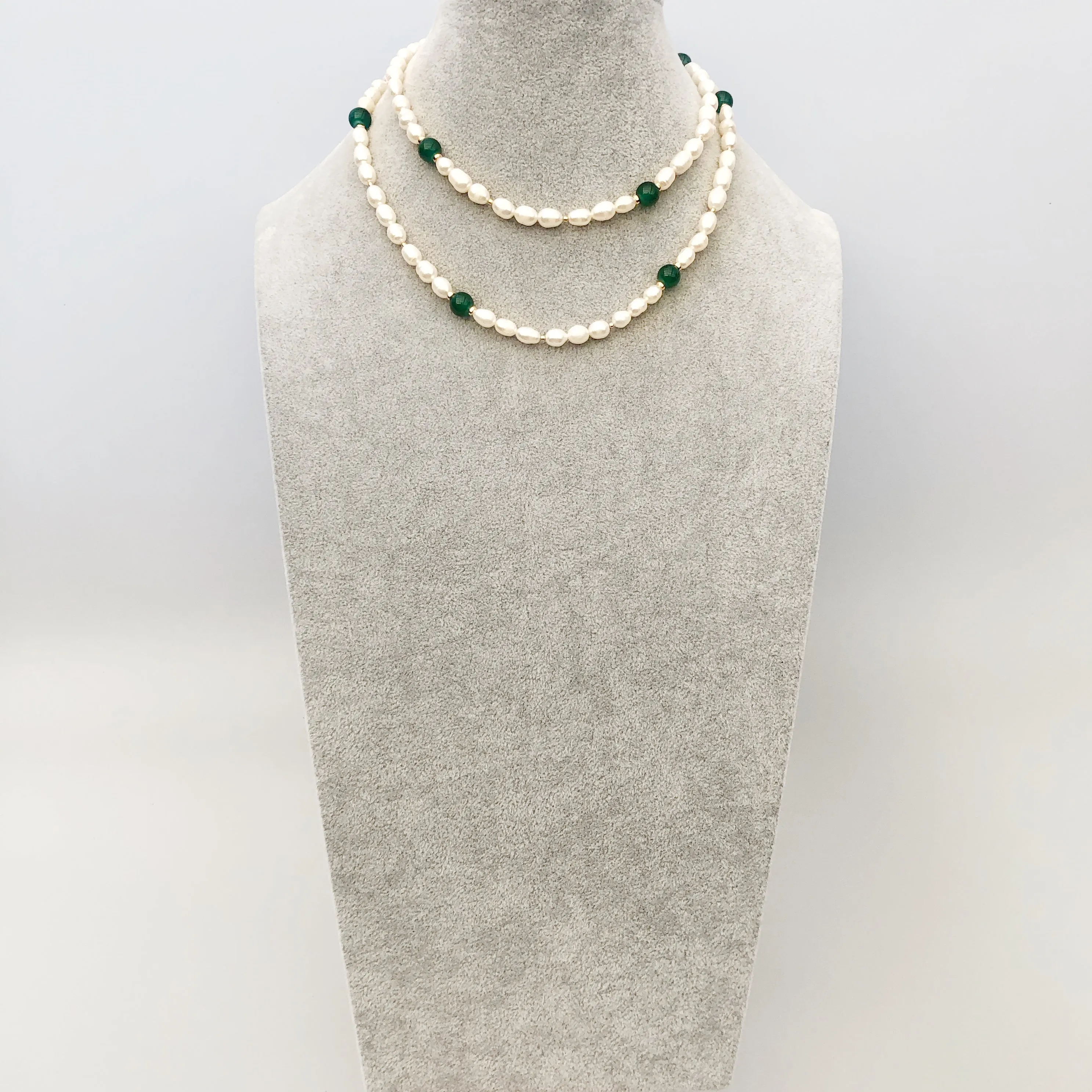 Return to Origin Beaded Pearl Necklace 32 Inch