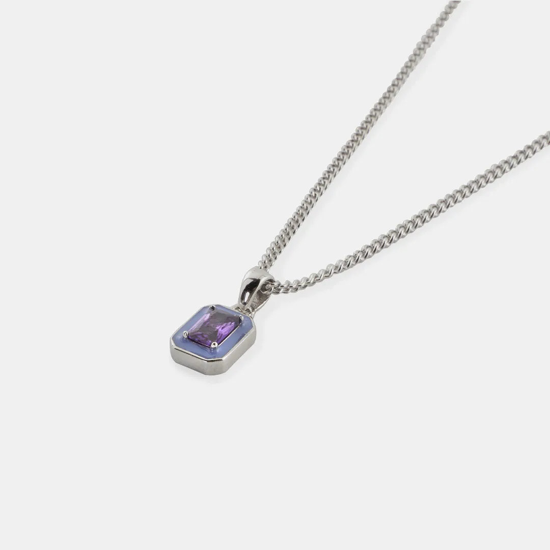 Silver Purple Blush Necklace - Limited Edition