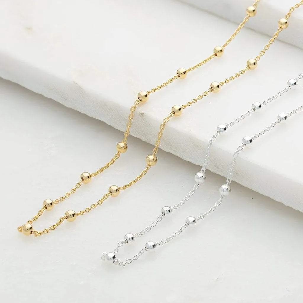 Silver Satellite Chain Necklace