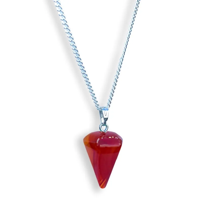 Single Point Gemstone Necklace